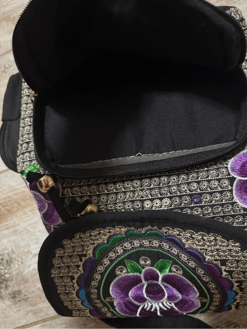 Embroidered Mexican Floral Backpack